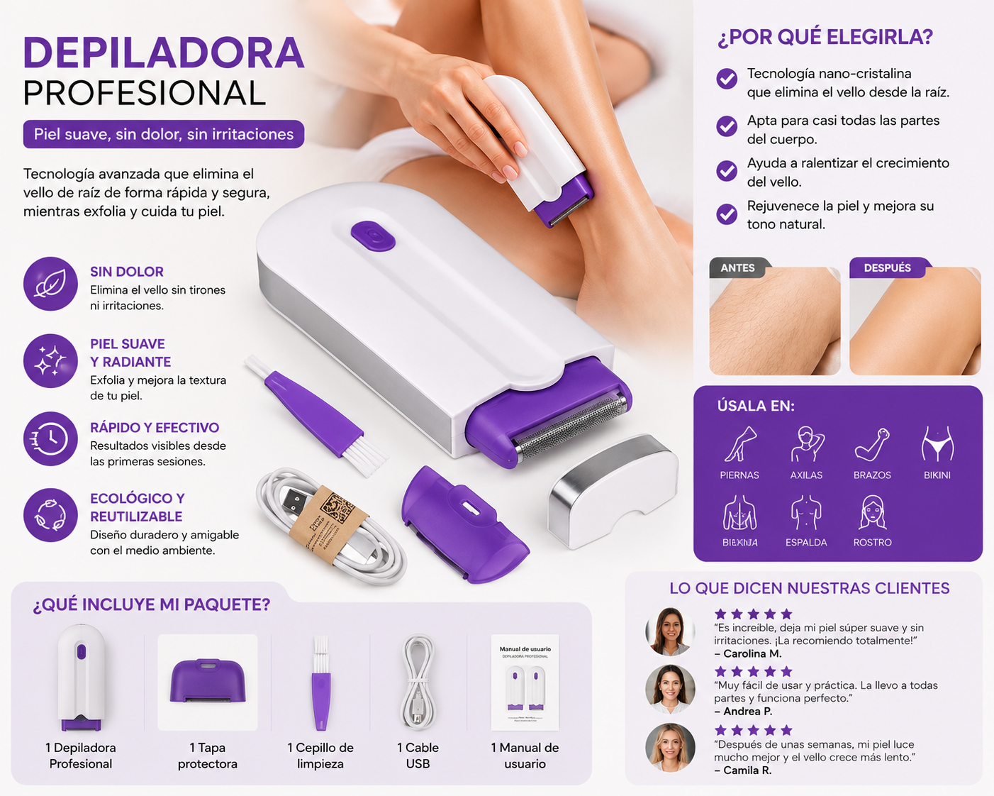 Depiladora profesional